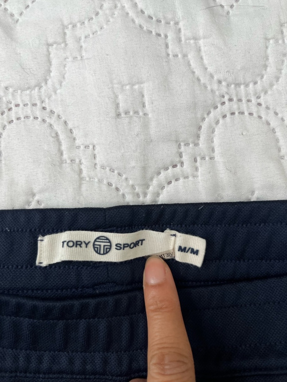 Tory Sport Navy Track Suit Set Jacket & Cropped Wide Leg Pants M - Picture 11 of 17